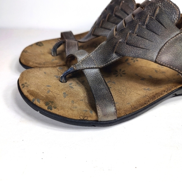 Taos Nirvana Adjustable Ankle Strap Weaved Leather Sandals Women's Shoes Size 9 - Picture 3 of 9